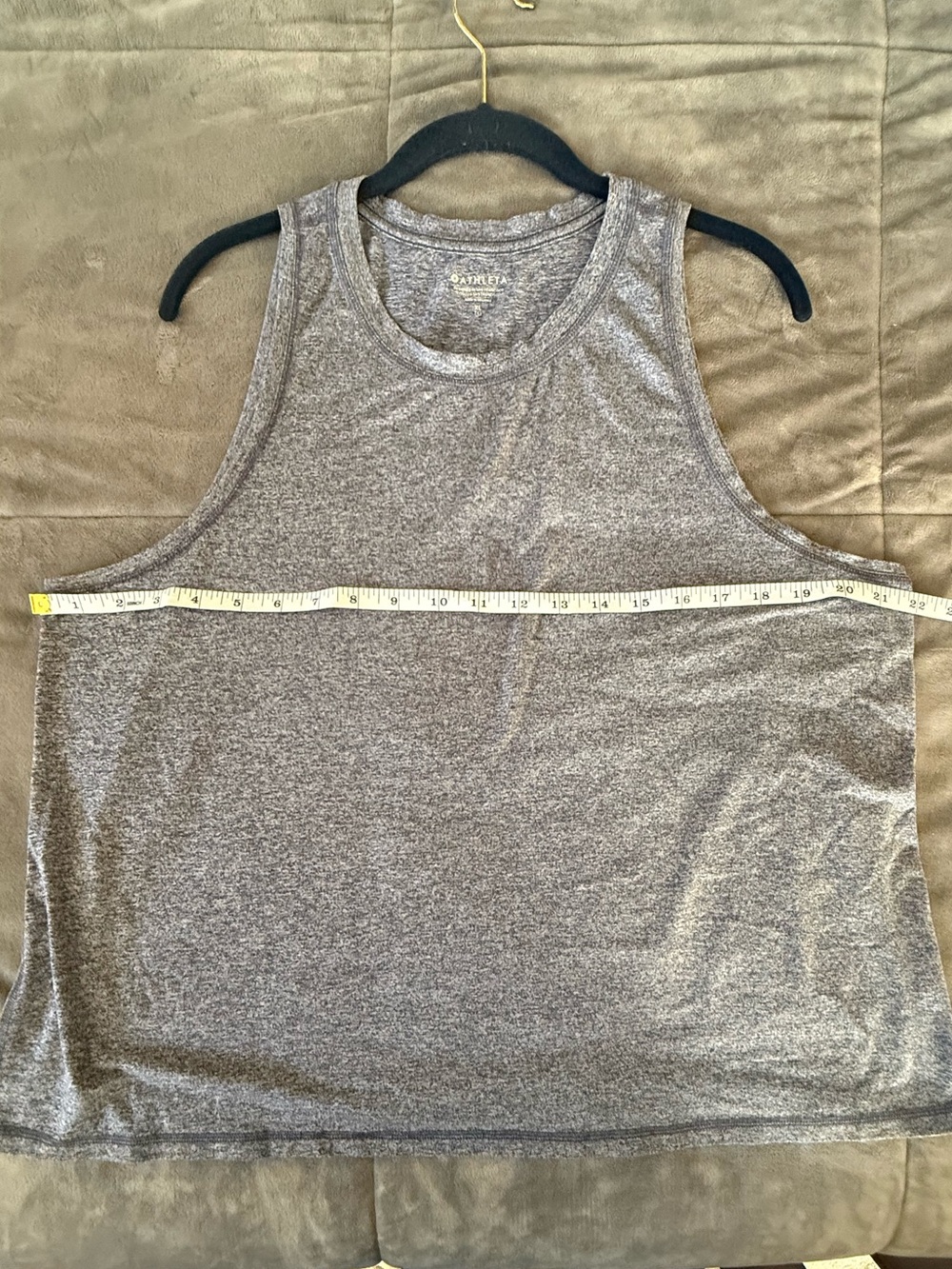 Athleta Heather Gray Performance Tank Top Size XL - Picture 3 of 5